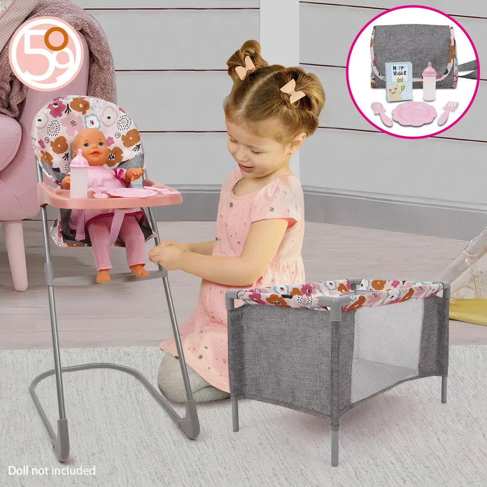 509 Crew Melange Flora - At Home Play Set, 8 Pieces, Kids 3 