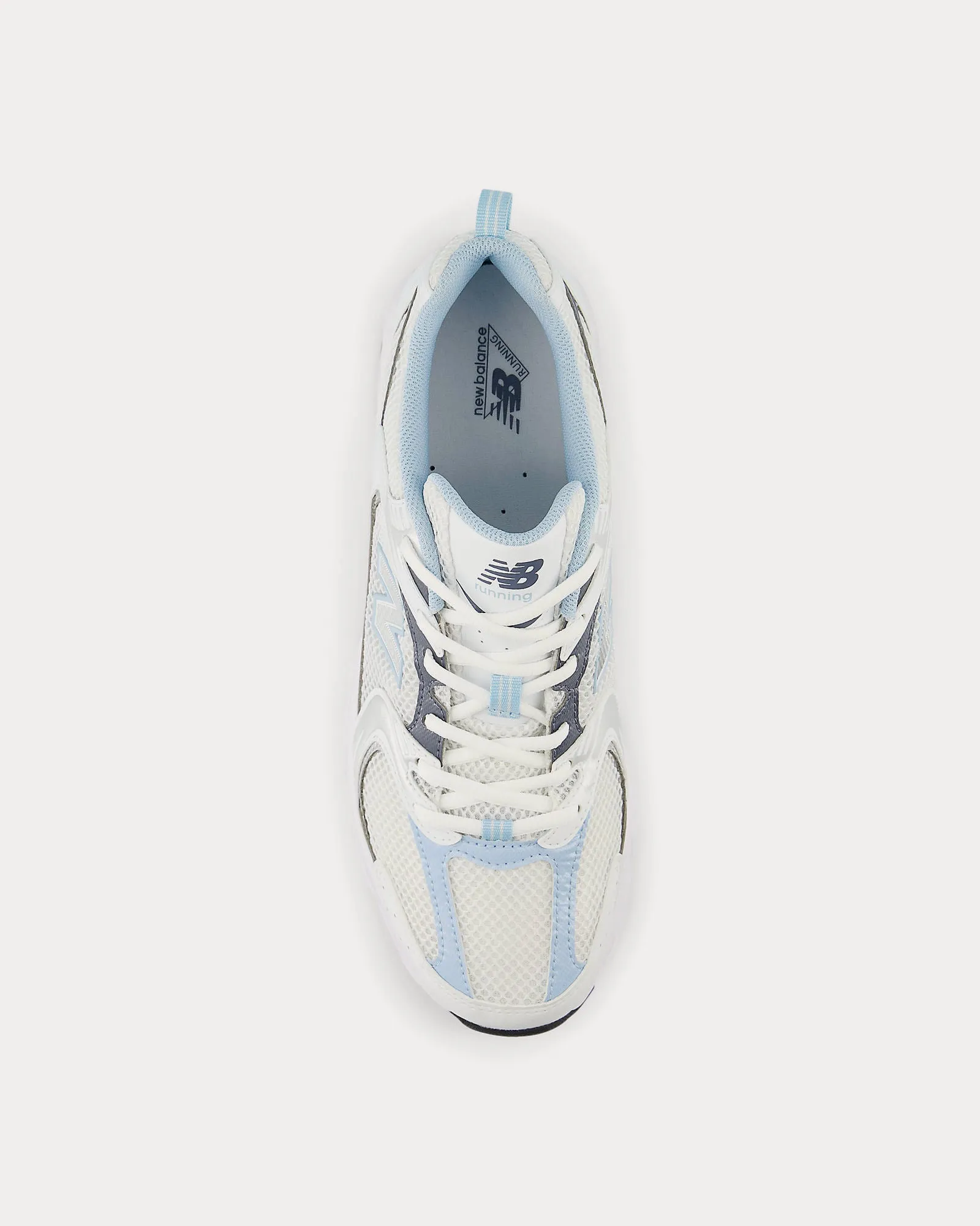 530 White / Dark Arctic Grey / Light Chrome Blue Low Top Sneakers