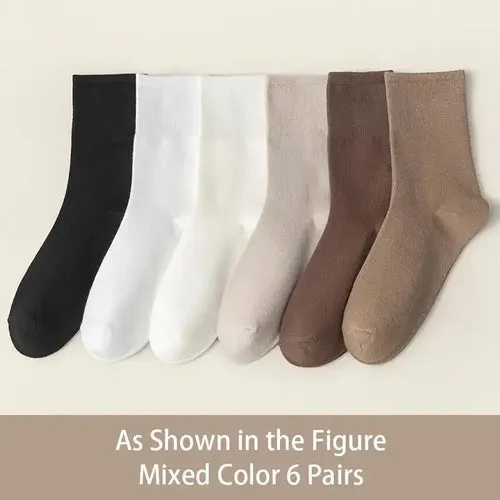 6 Pairs of Women Is Spring Or Summer Solid Colors Simple and