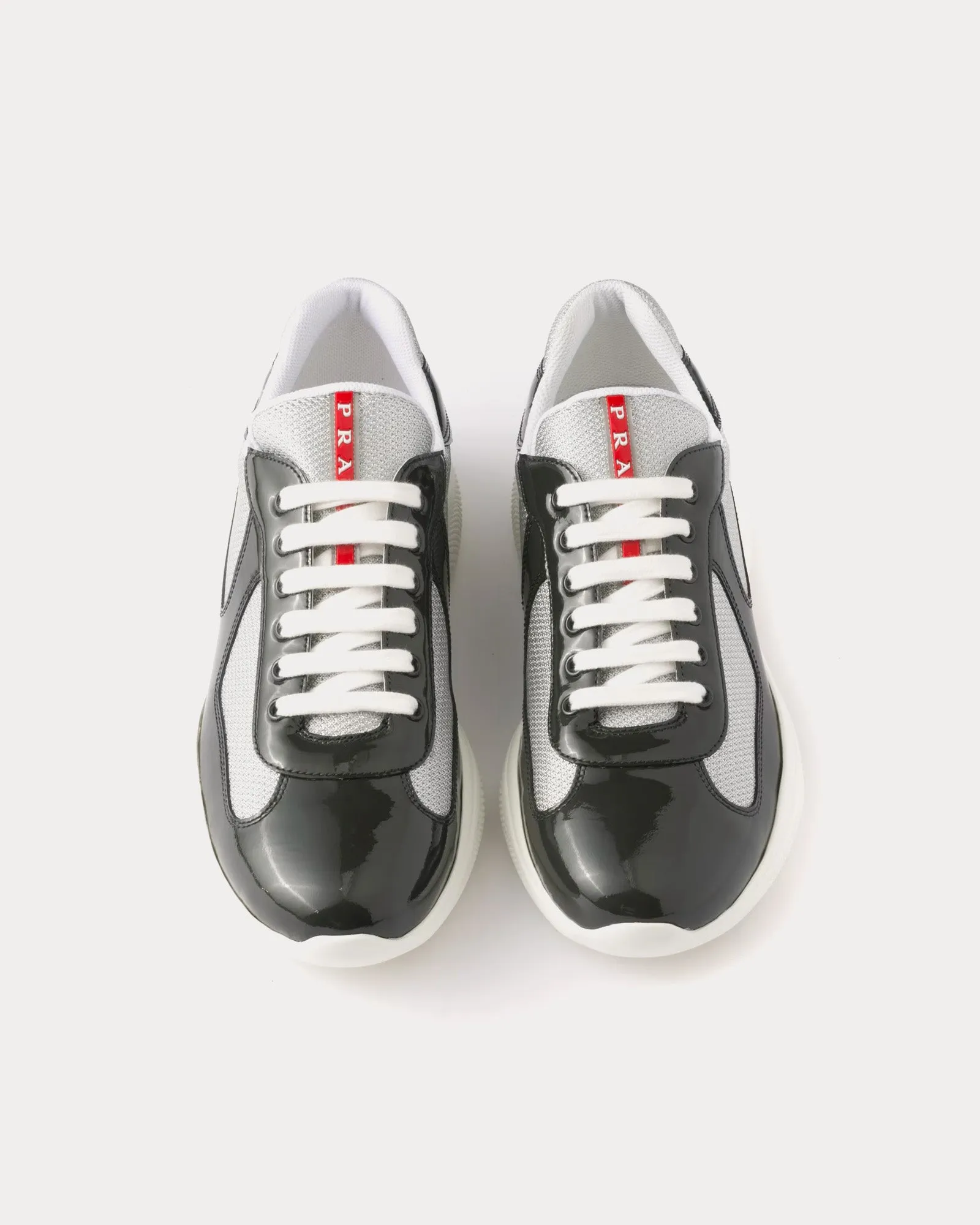 America's Cup Patent Leather Anthracite Grey / Silver Low Top Sneakers