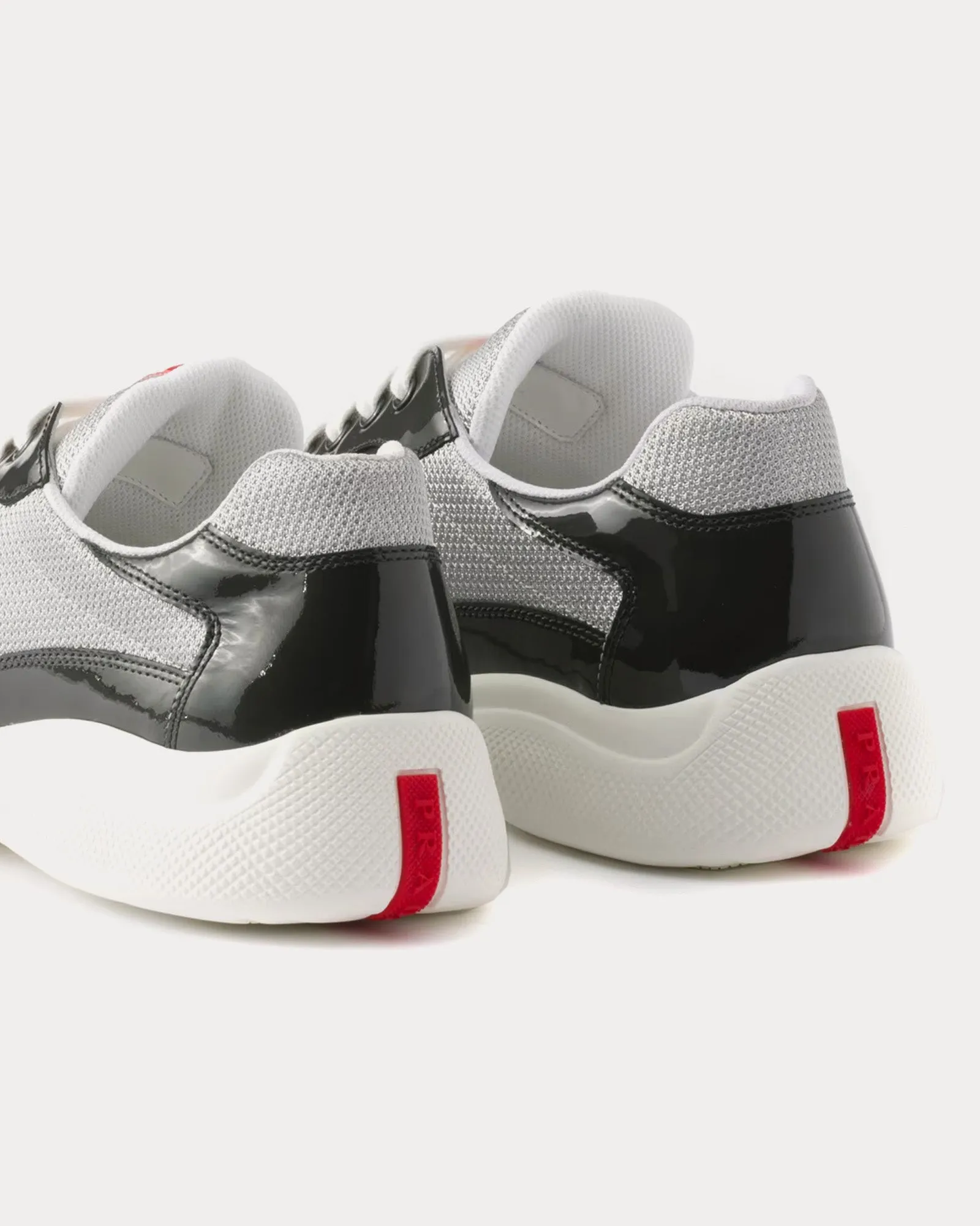 America's Cup Patent Leather Anthracite Grey / Silver Low Top Sneakers