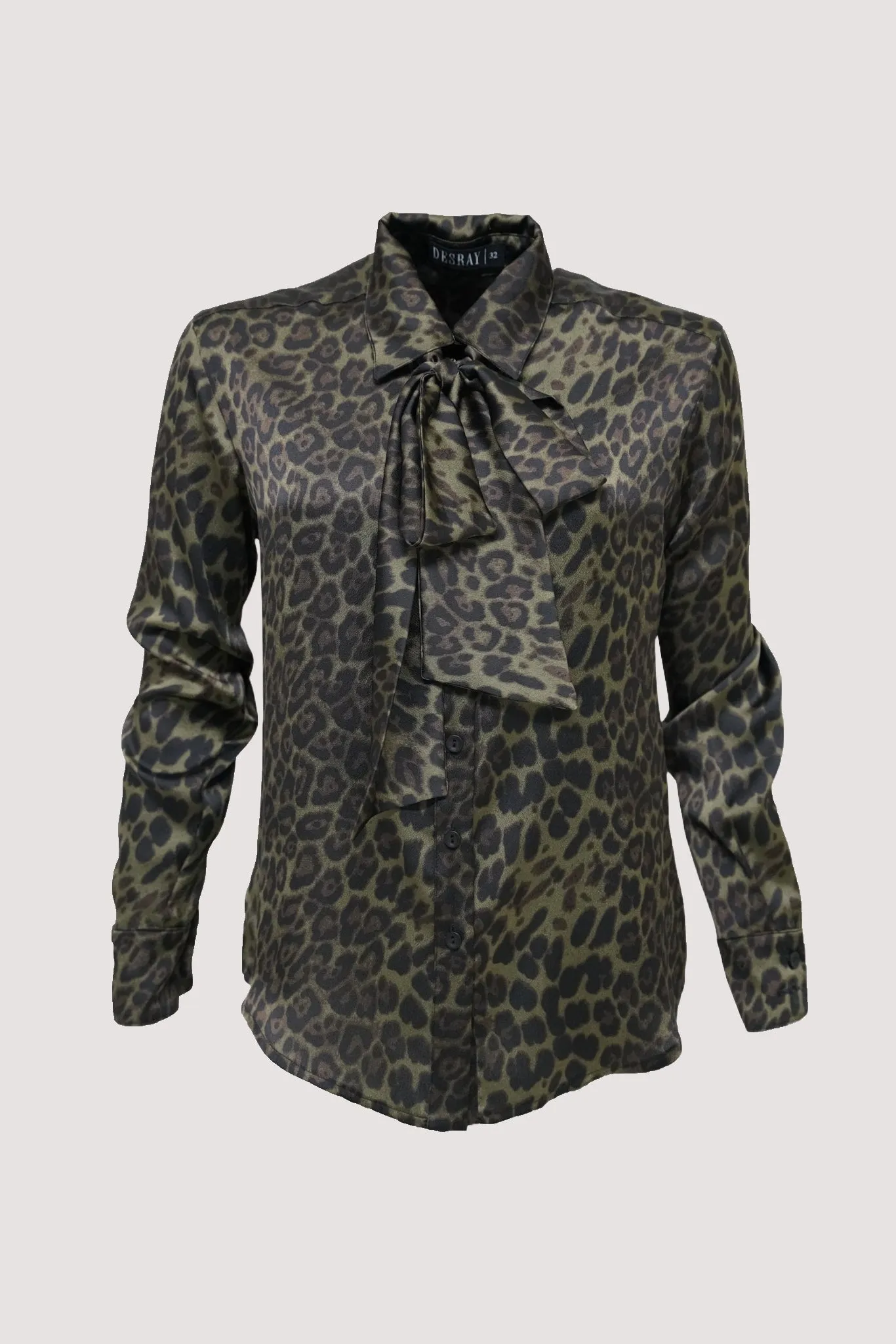 Animal Print Tie Shirt
