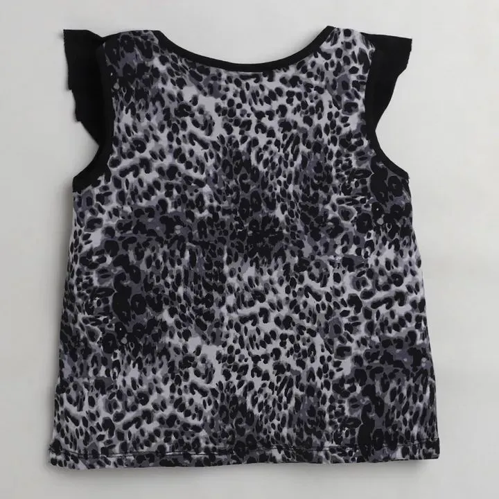 Animal Print Yoke Frill Set