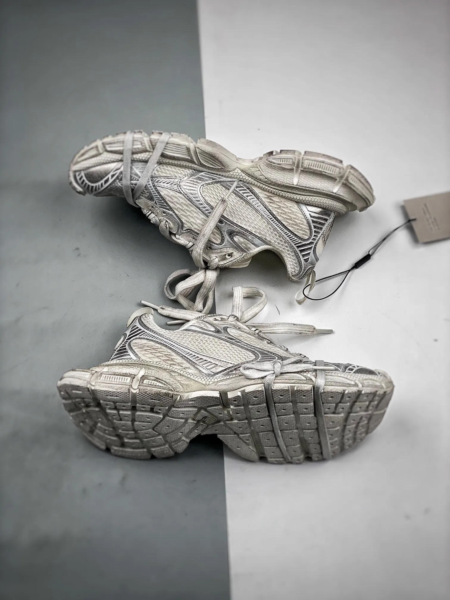 BAL Women's 3XL Sneakers in Light Beige Mesh and Polyurethane-197
