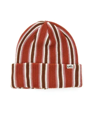BEANIE / VERTICAL STRIPE / BRICK