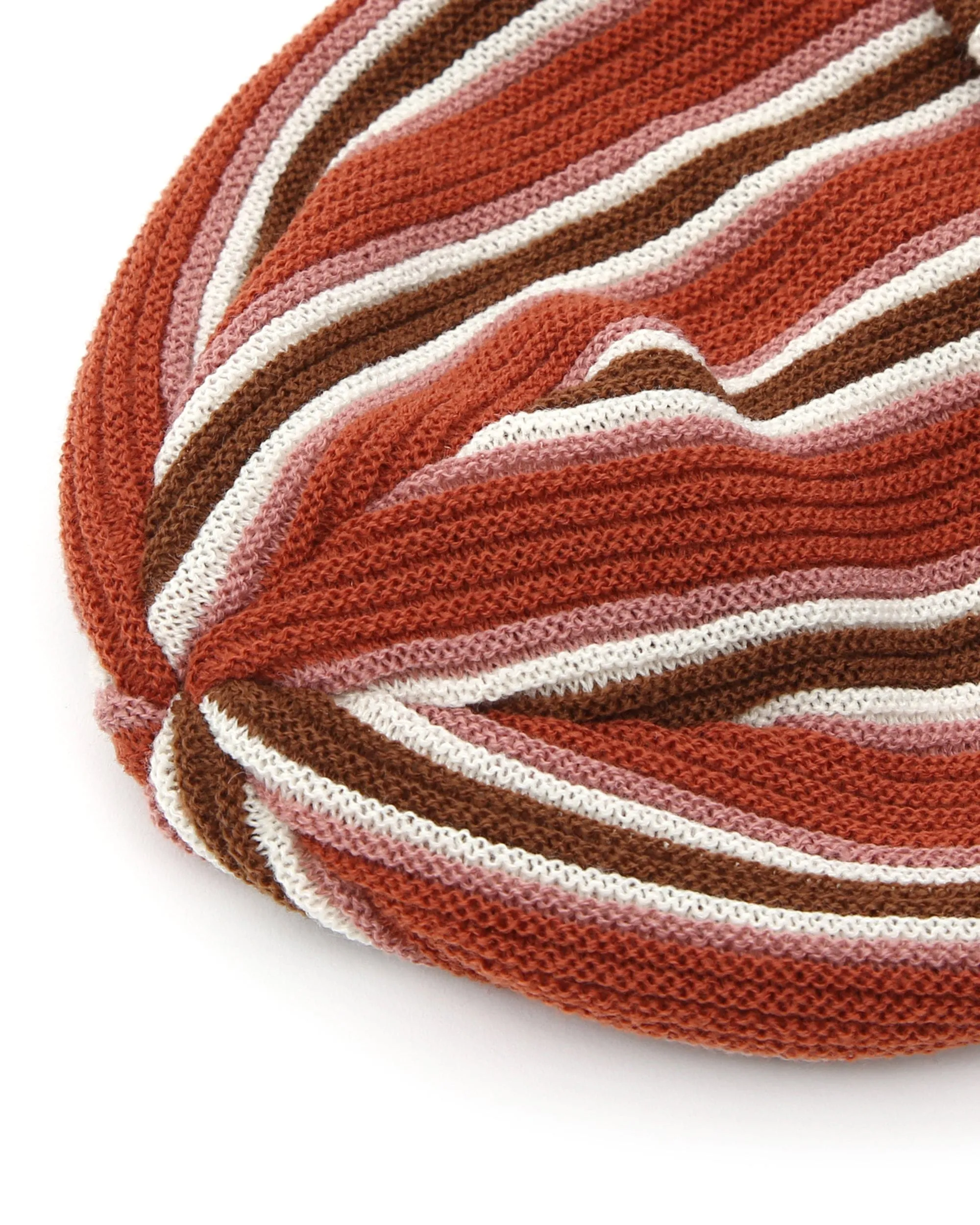 BEANIE / VERTICAL STRIPE / BRICK