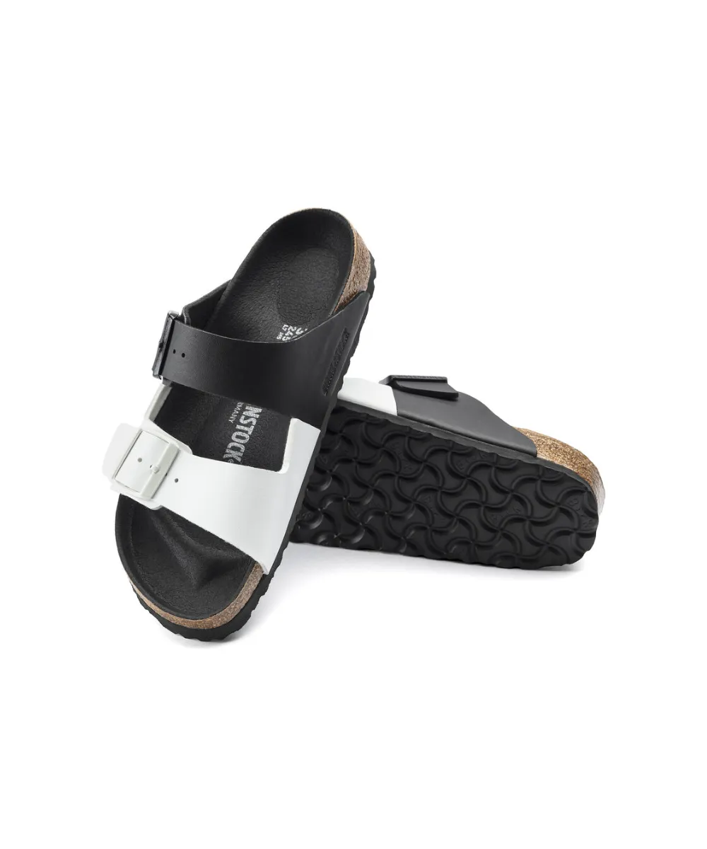 BIRKENSTOCK ARIZONA SPLIT IN BLACK AND WHITE