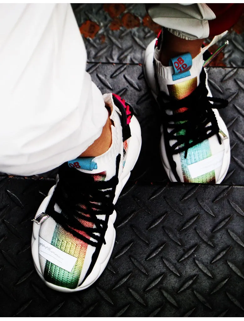 BOOPDO BOOST HEEL PANELED TRAINERS
