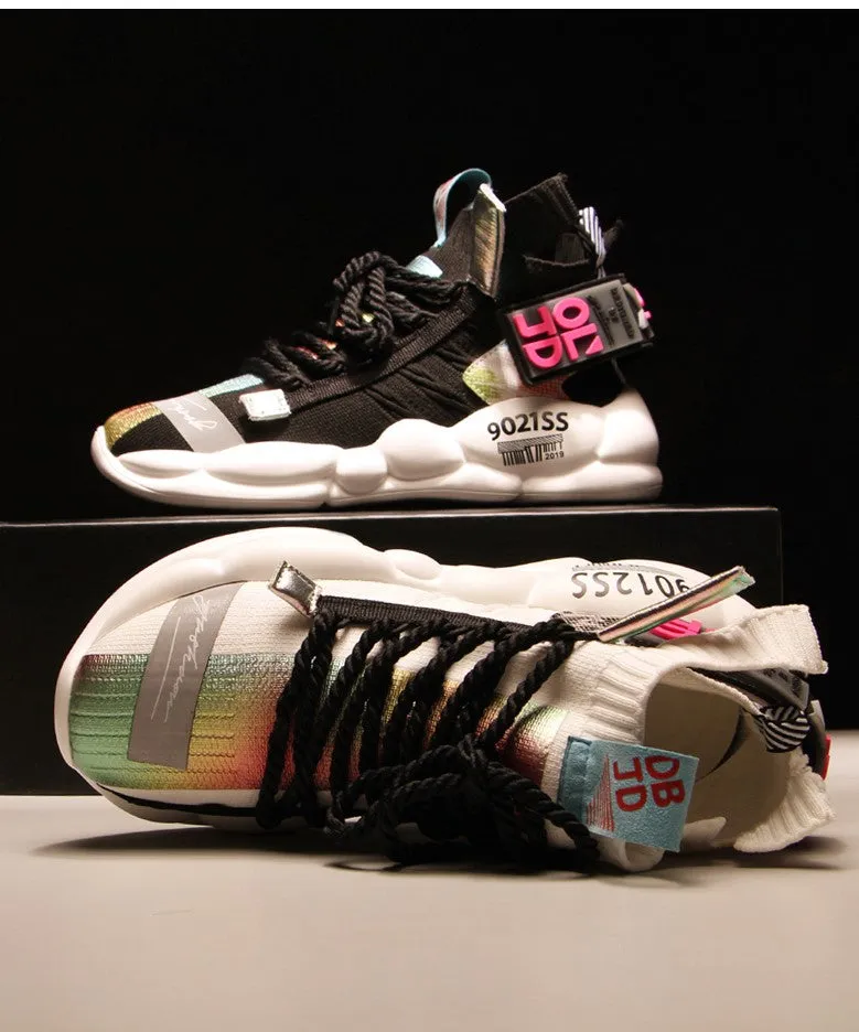 BOOPDO BOOST HEEL PANELED TRAINERS