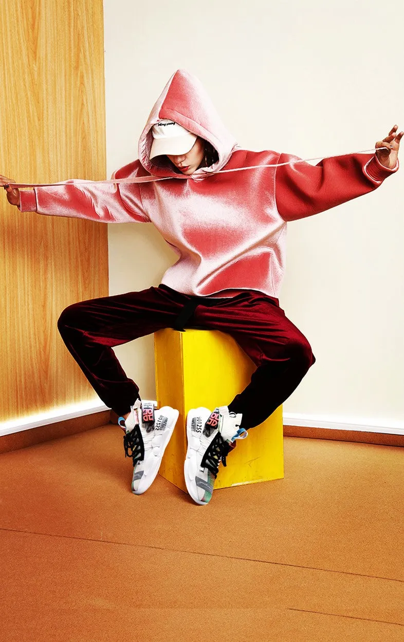 BOOPDO BOOST HEEL PANELED TRAINERS