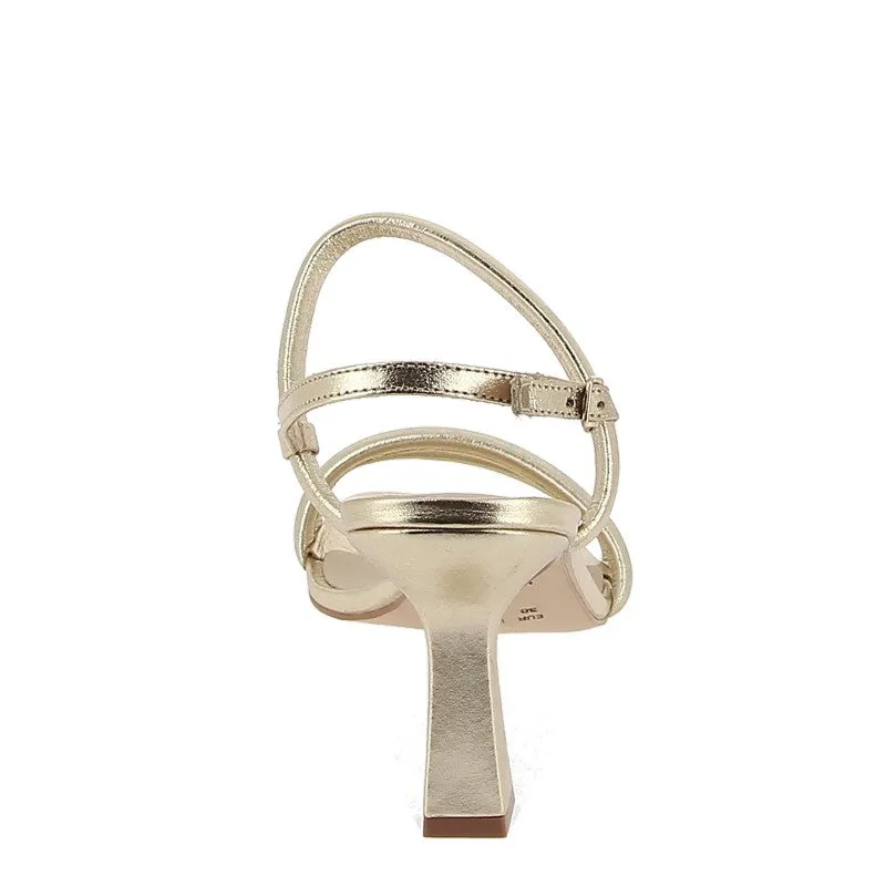 Brazilio 58402 Gold Metallic Heeled Sandal