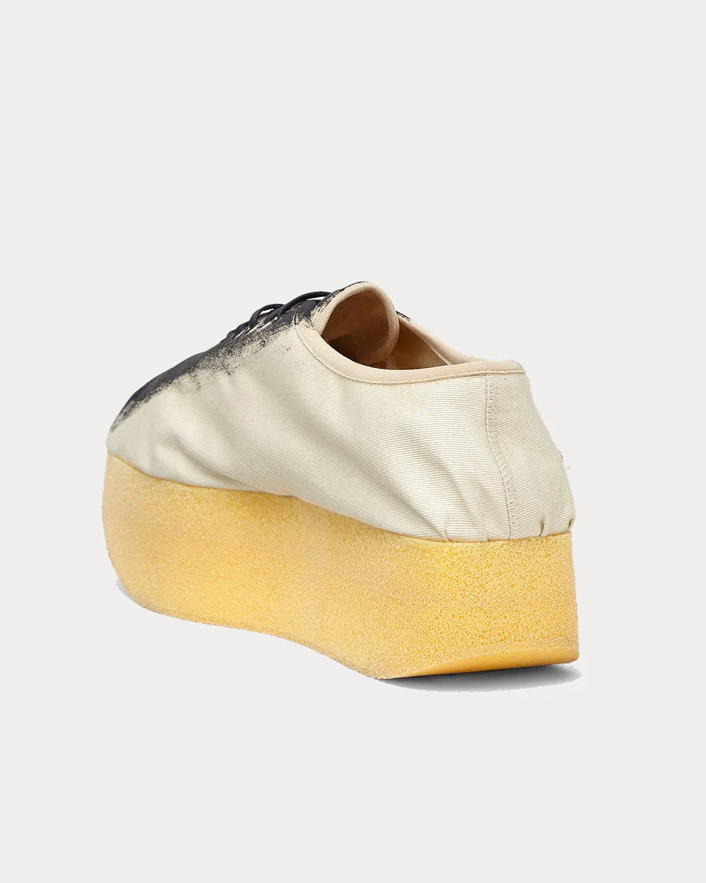 Brushstrokes Print Light Canvas Low Top Sneakers