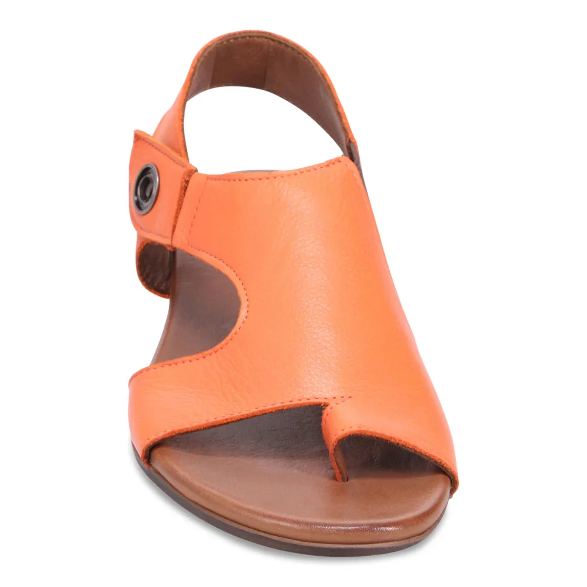Buenos Tessie Leather Flat Sandal | Sunset