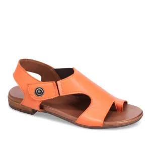 Buenos Tessie Leather Flat Sandal | Sunset