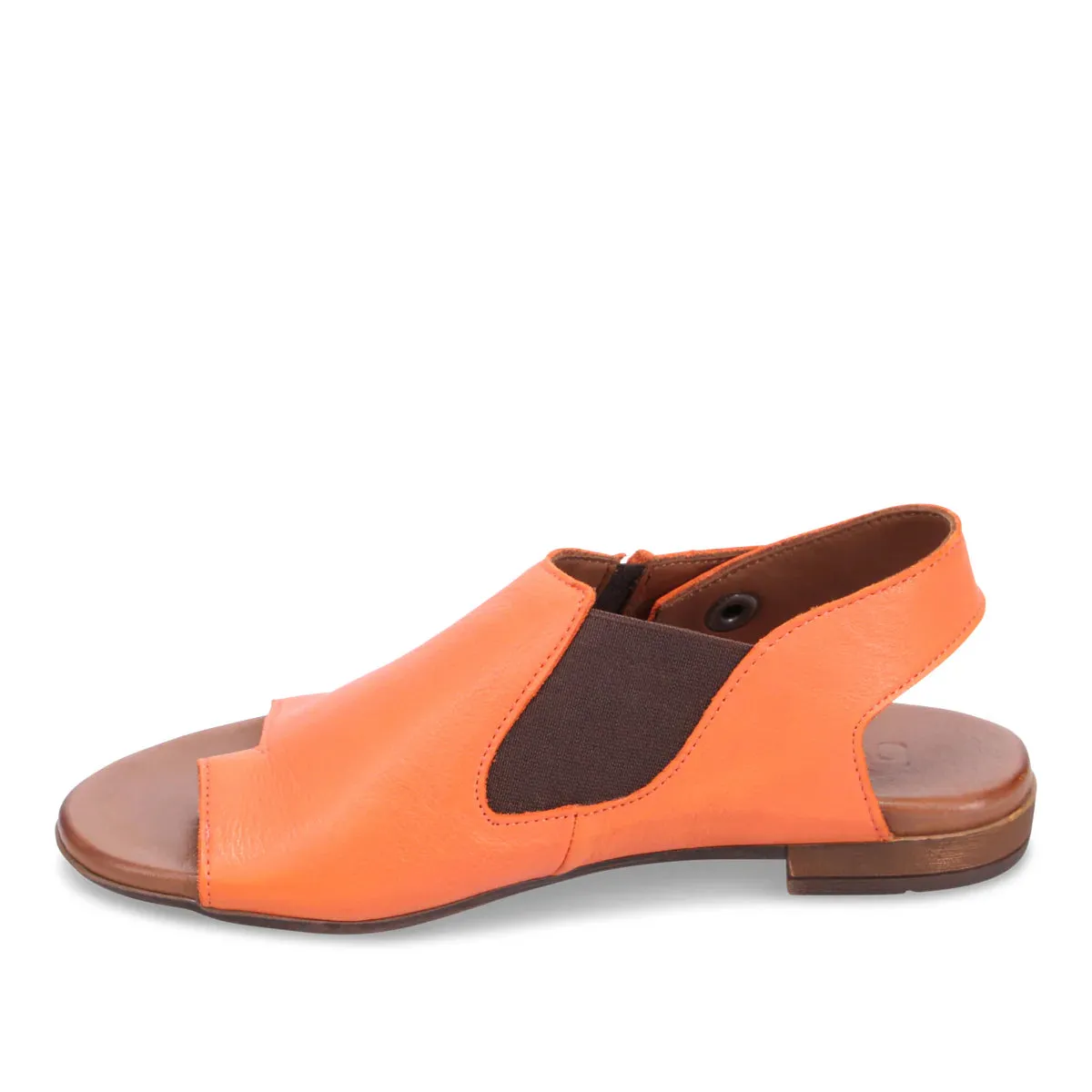 Buenos Tessie Leather Flat Sandal | Sunset