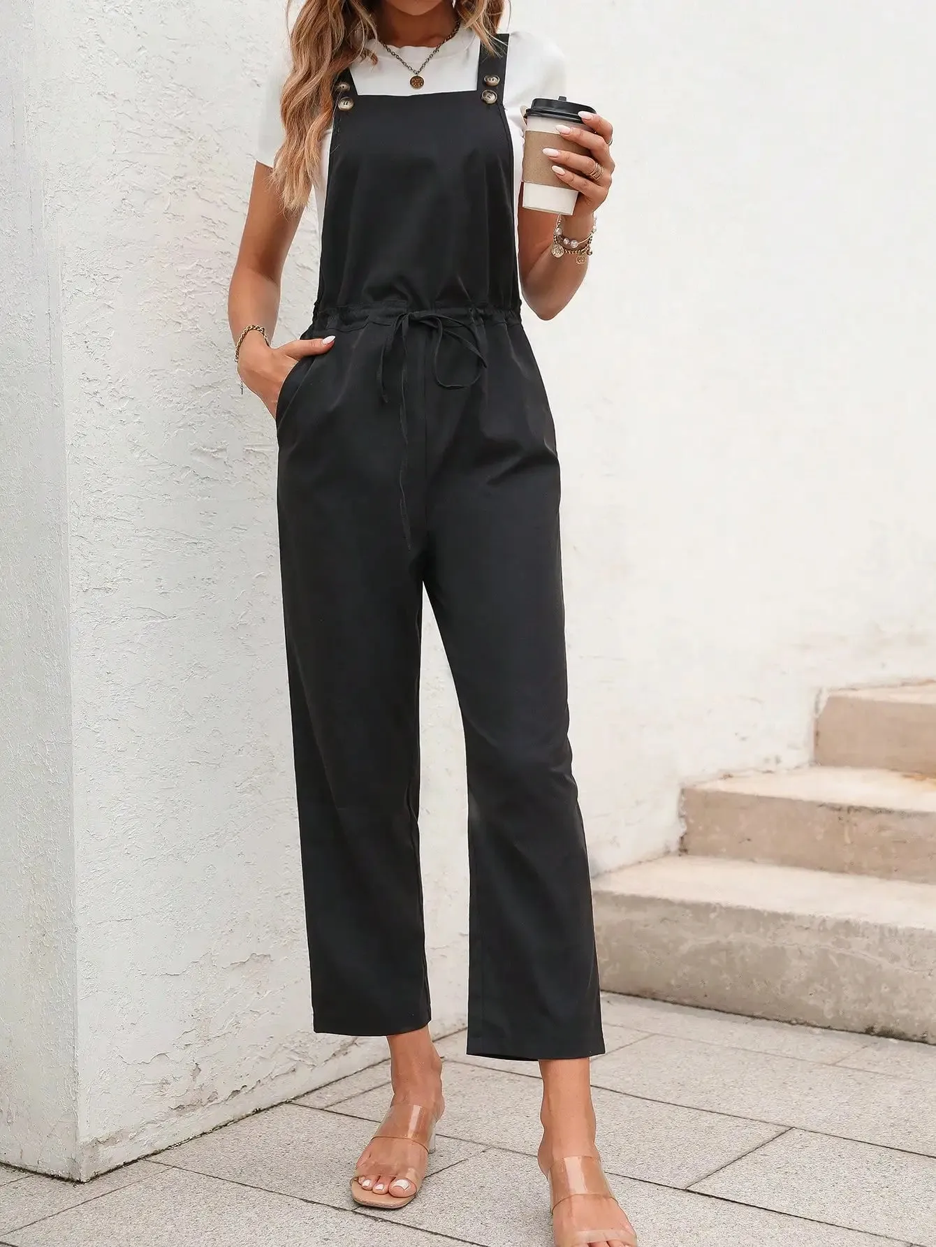 Buttoned-Up Chic Romper