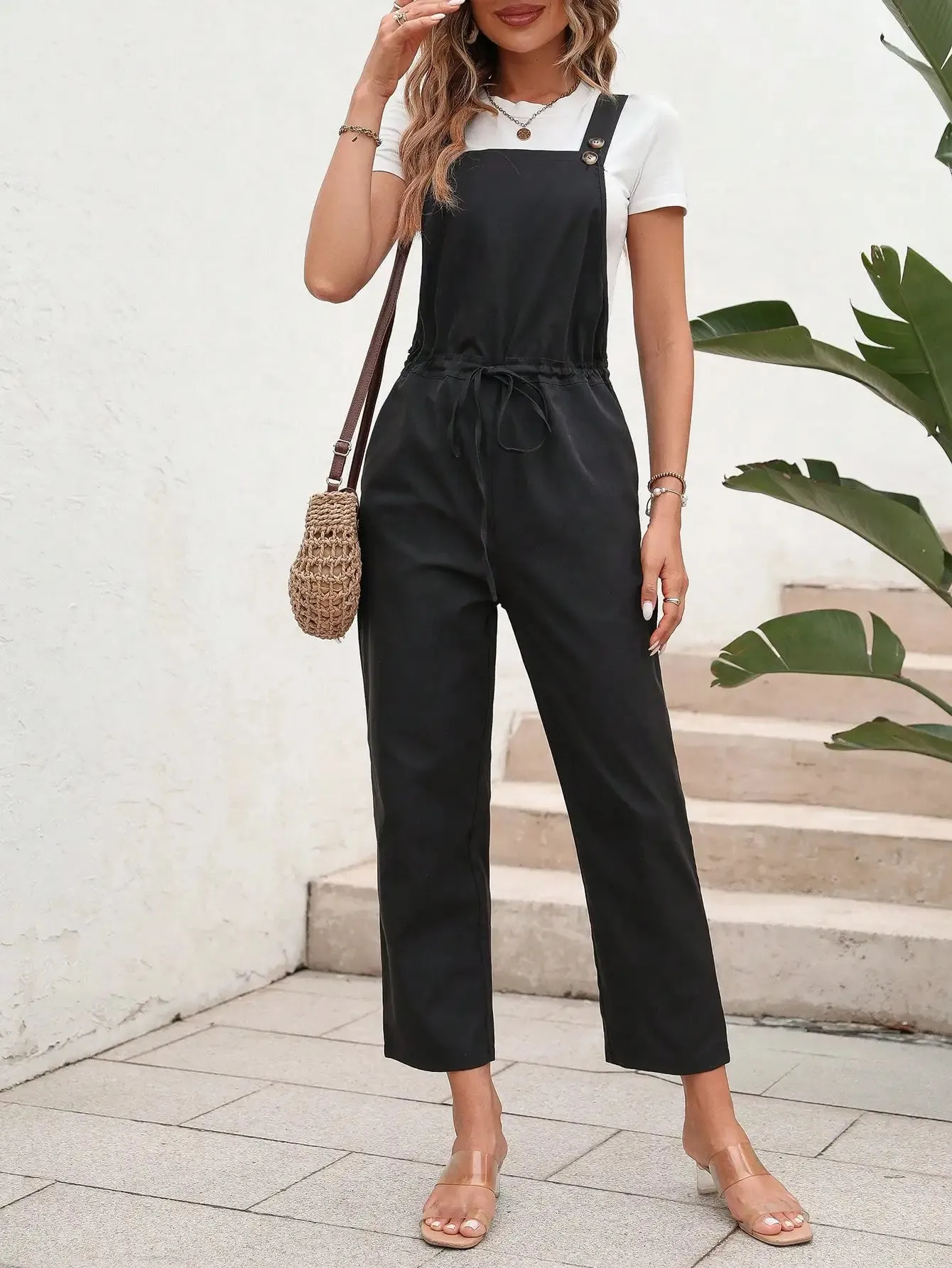 Buttoned-Up Chic Romper