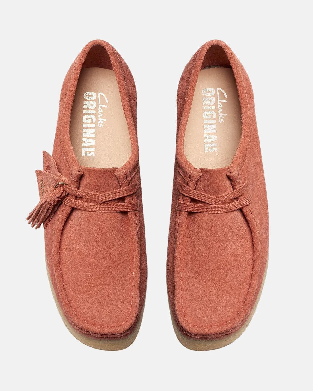 CLARKS ORIGINALS WOMENS WALLACRAFT BEE SHOES TERRACOTTA SUEDE