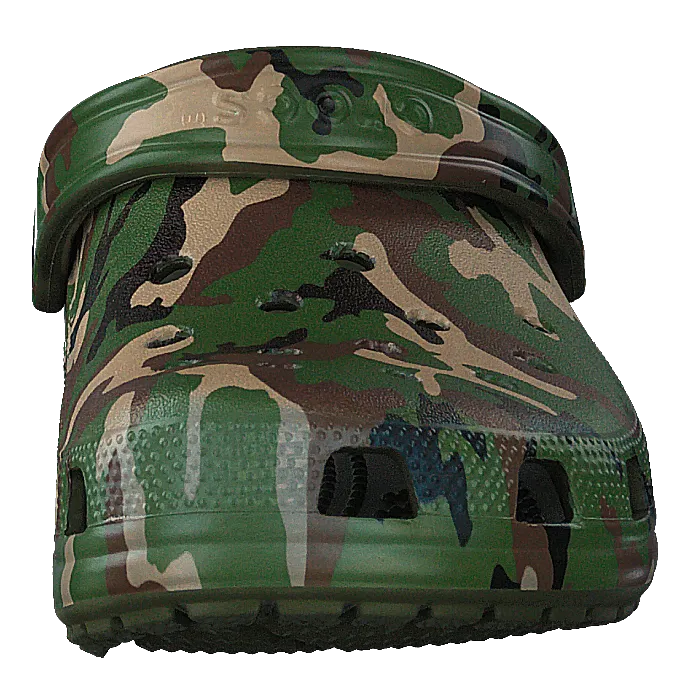 Classic Printed Camo Clog Army Green/multi