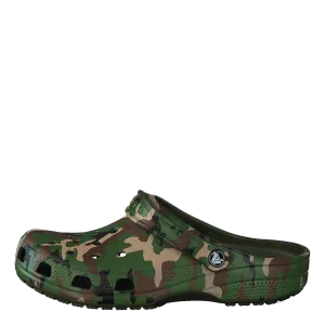 Classic Printed Camo Clog Army Green/multi