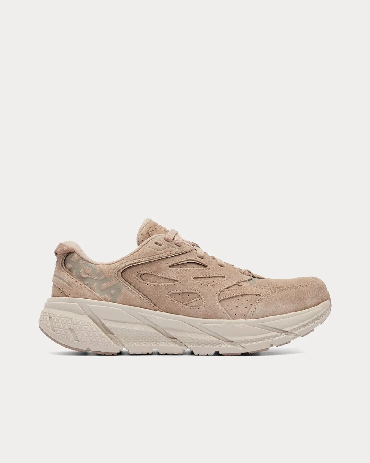Clifton L Suede Simply Taupe / Pumice Stone Running Shoes