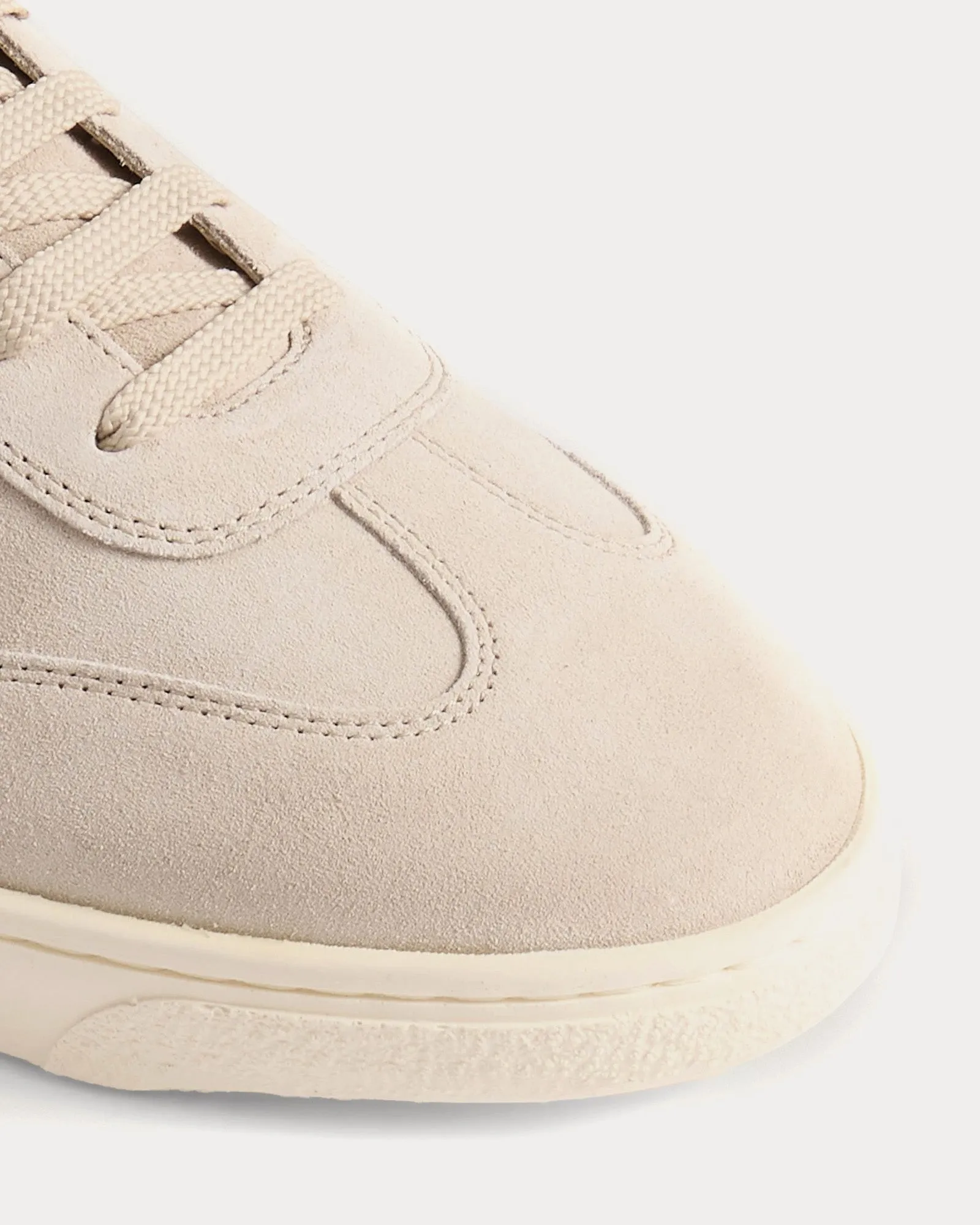 Coda di Rondine Suede Light Beige Low Top Sneakers