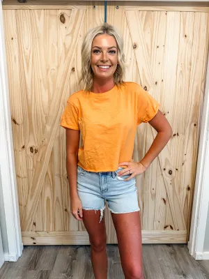 Cropped Tee- Orange