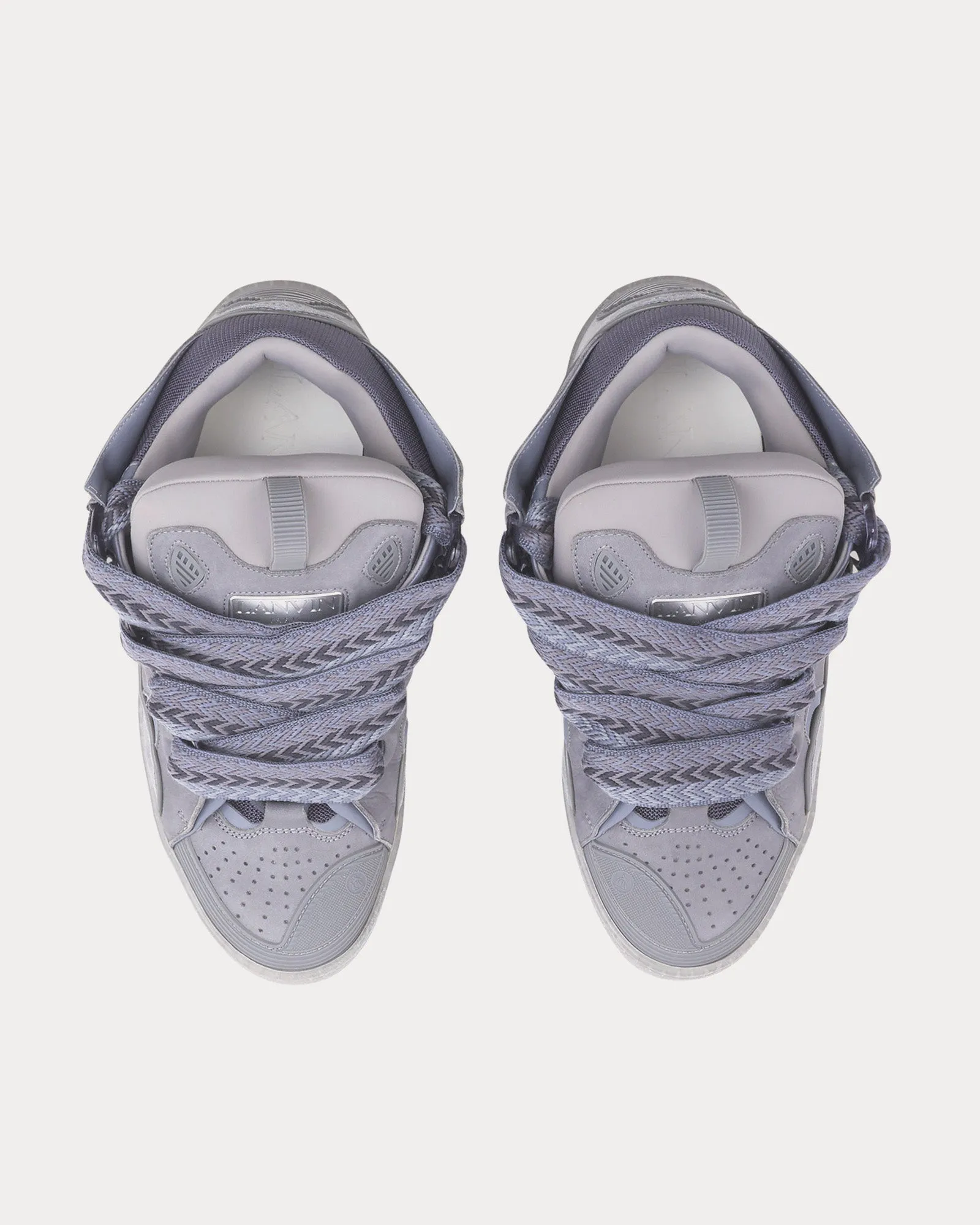 Curb Leather Light Grey Low Top Sneakers