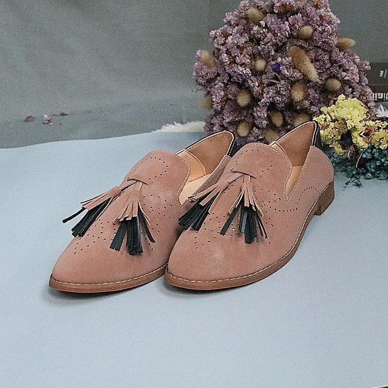 Cuzcare Women Loafers Suede Lazy Shoes