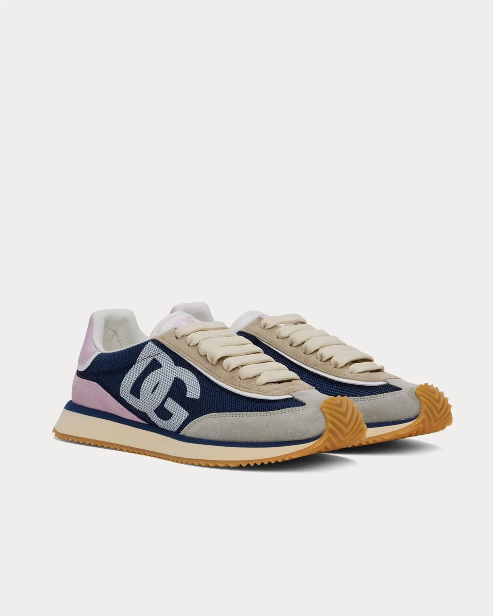 DG Cushion Mixed Material Blue / Grey Low Top Sneakers