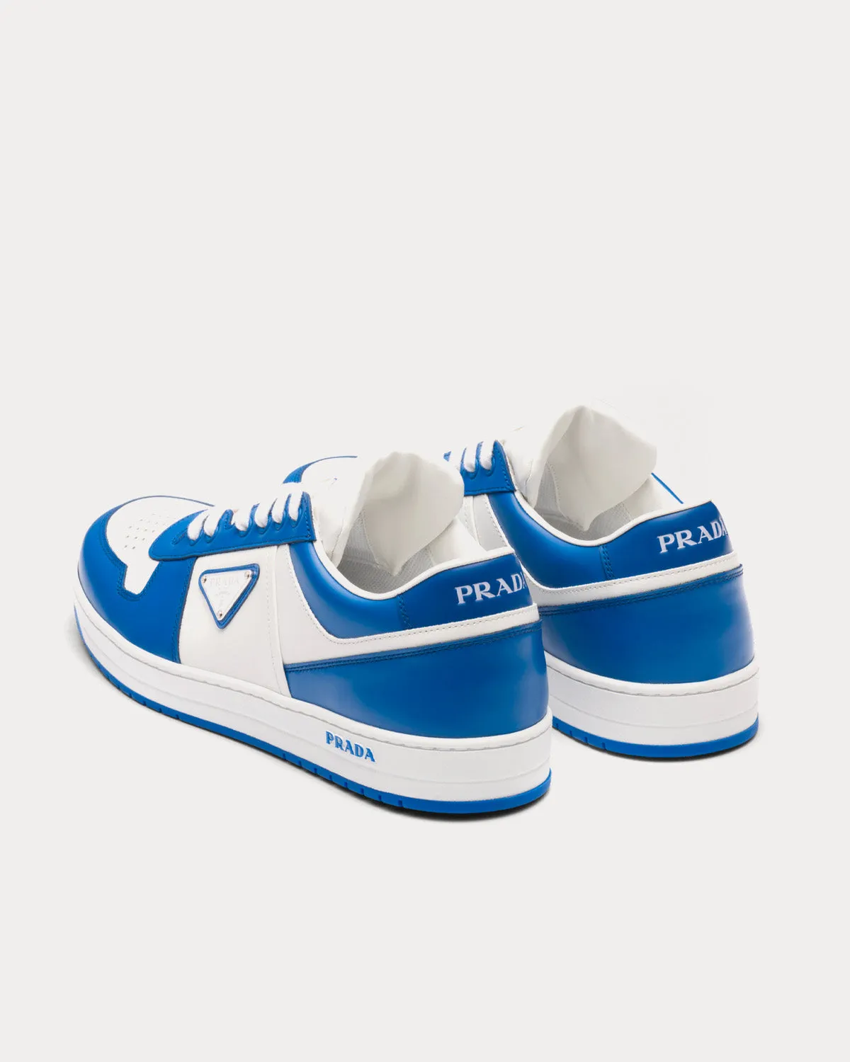 Downtown Leather White / Cobalt Blue Low Top Sneakers