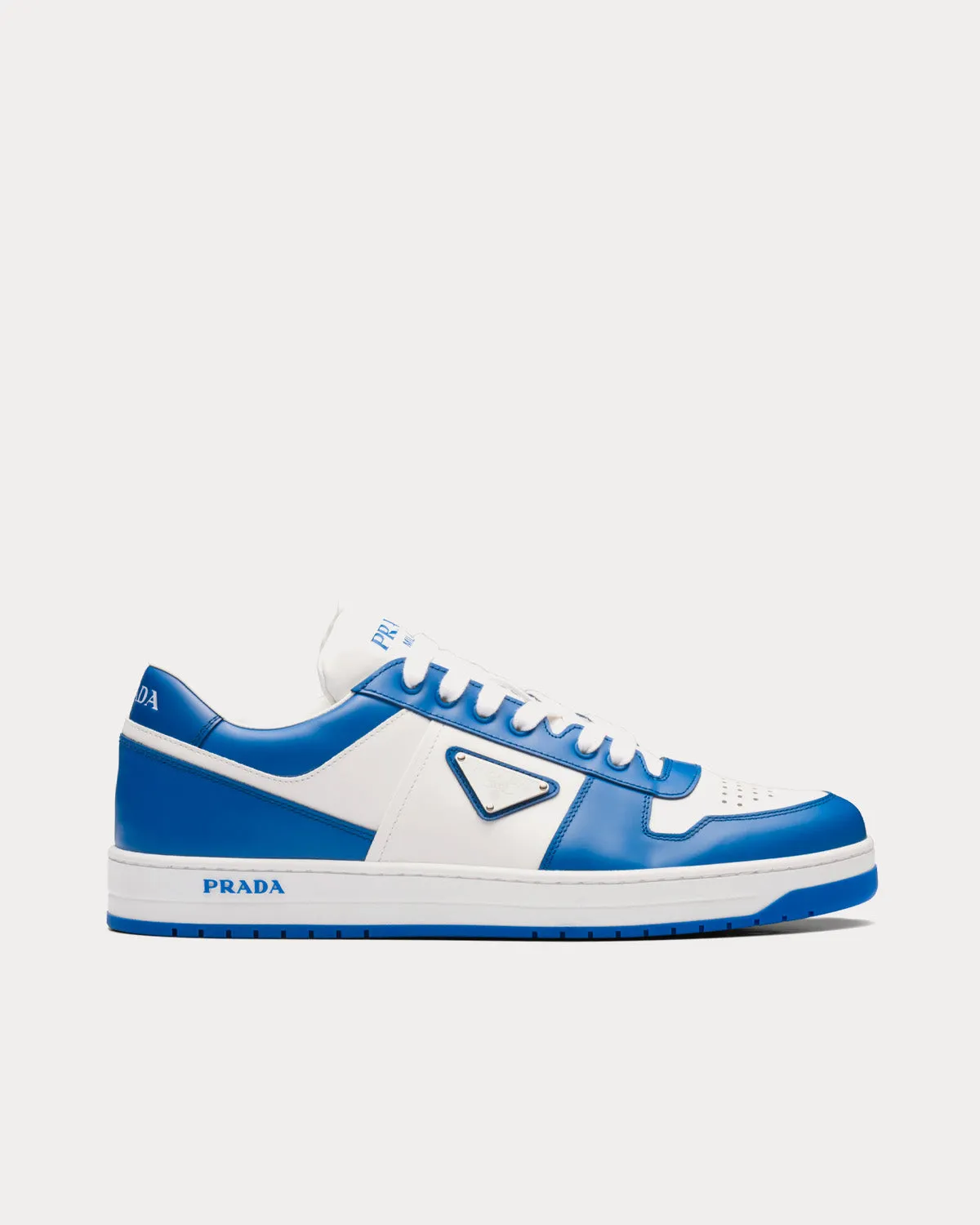 Downtown Leather White / Cobalt Blue Low Top Sneakers