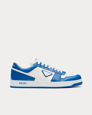 Downtown Leather White / Cobalt Blue Low Top Sneakers