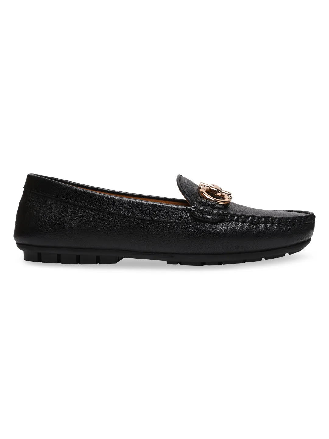 Empower By Rocia Black Women Comfort Buckled Ballerinas