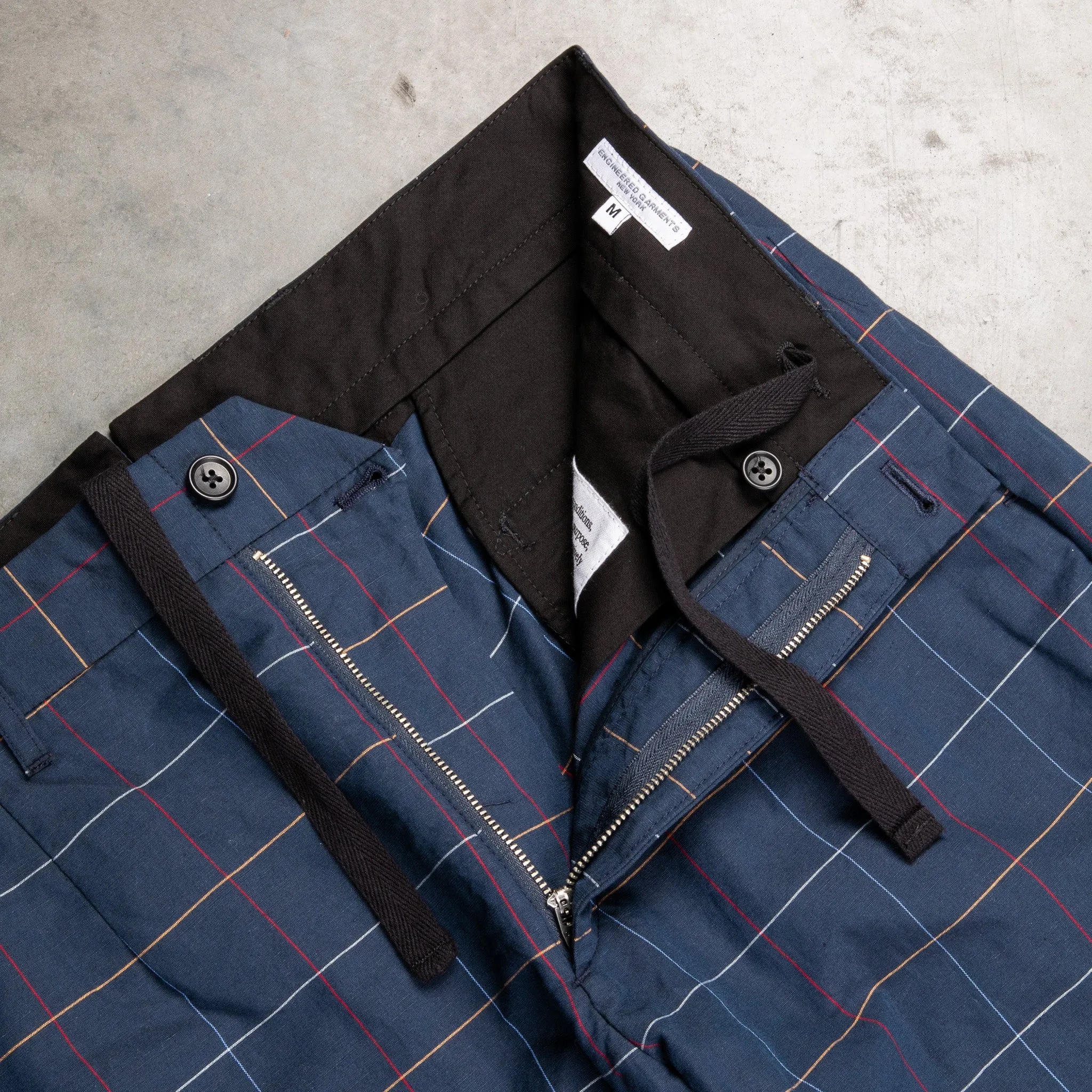 Engineered Garments Andover Pant Navy Windowpane