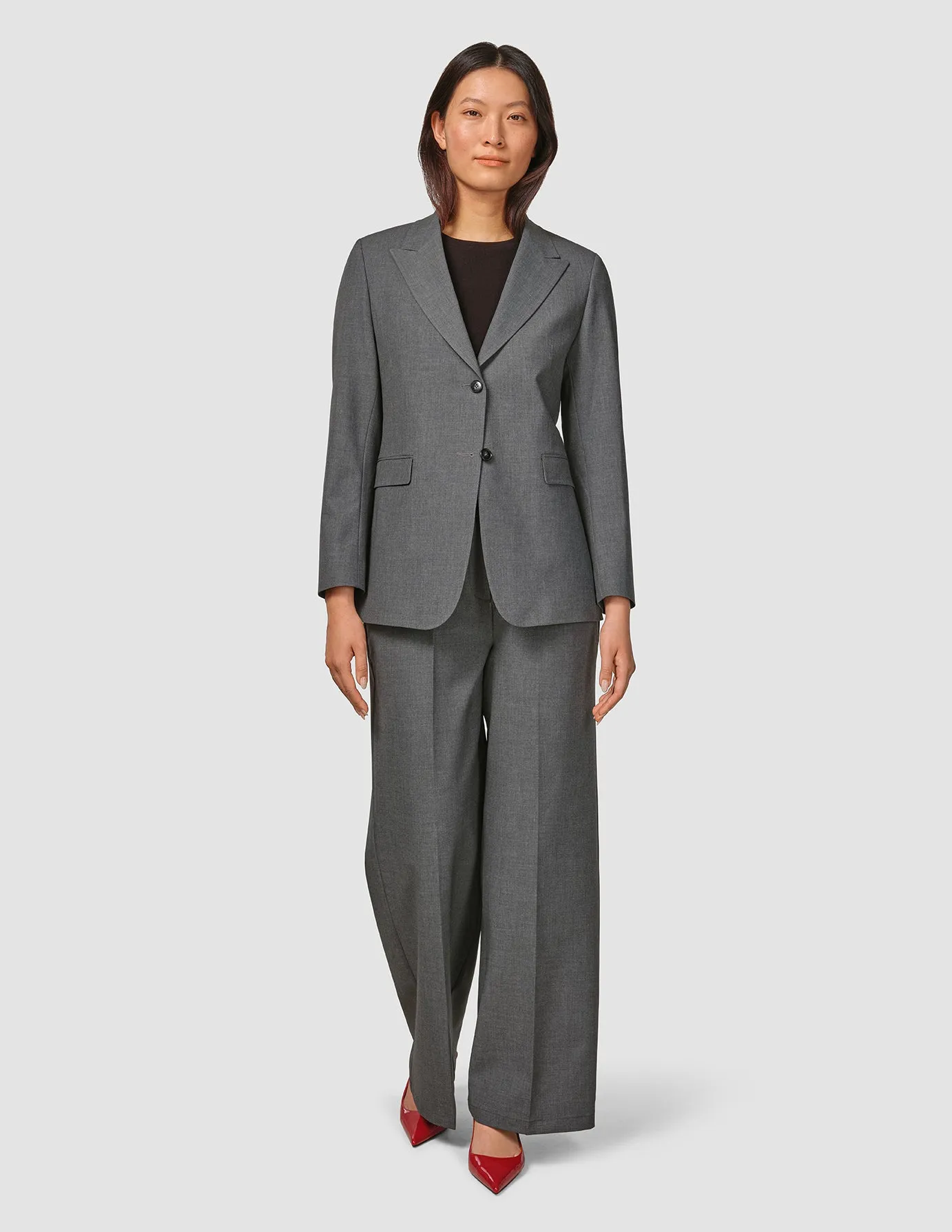 Essential Blazer Dark Grey Melange