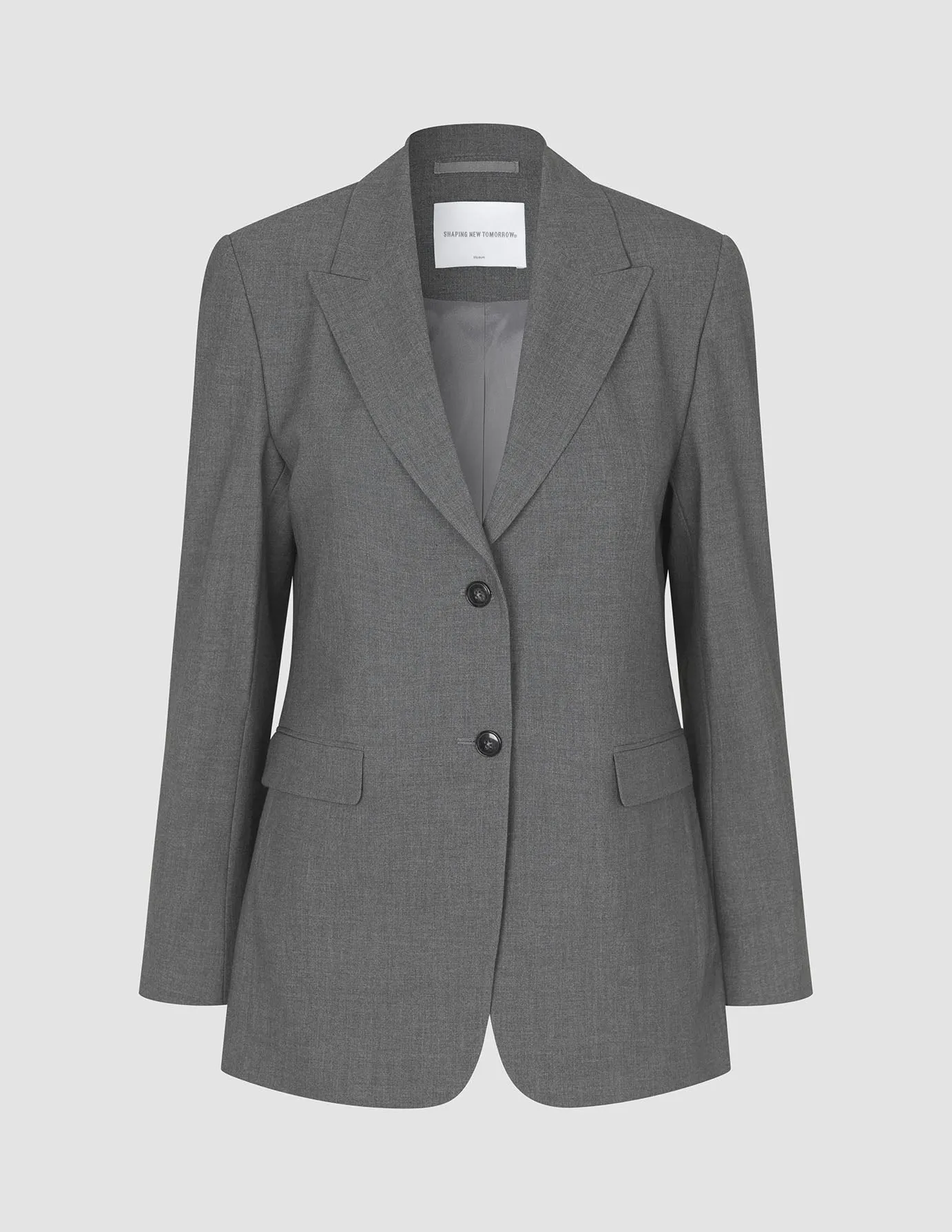 Essential Blazer Dark Grey Melange
