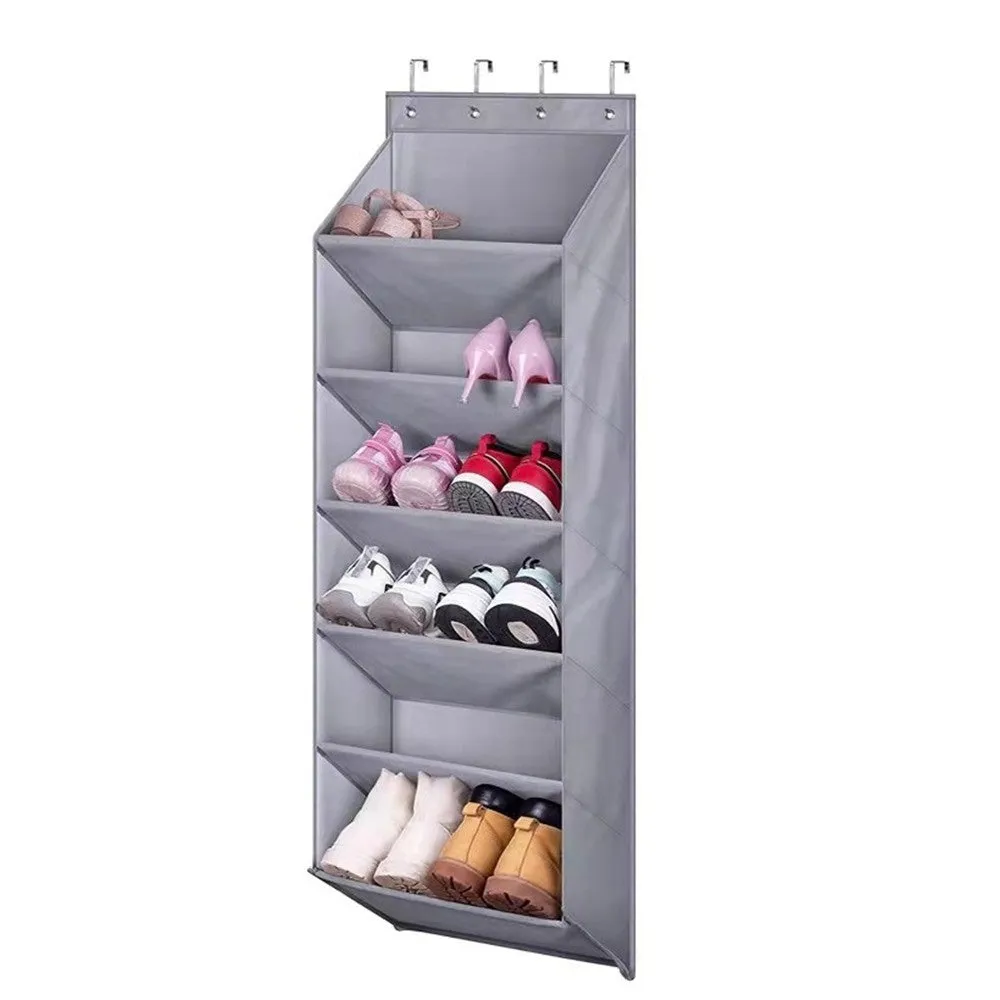 FancyGrab Multi Pockets Over the Door Shoe Organizer Hanging Shoes Storage Bag with Hooks for Closet and Dorm Narrow Door