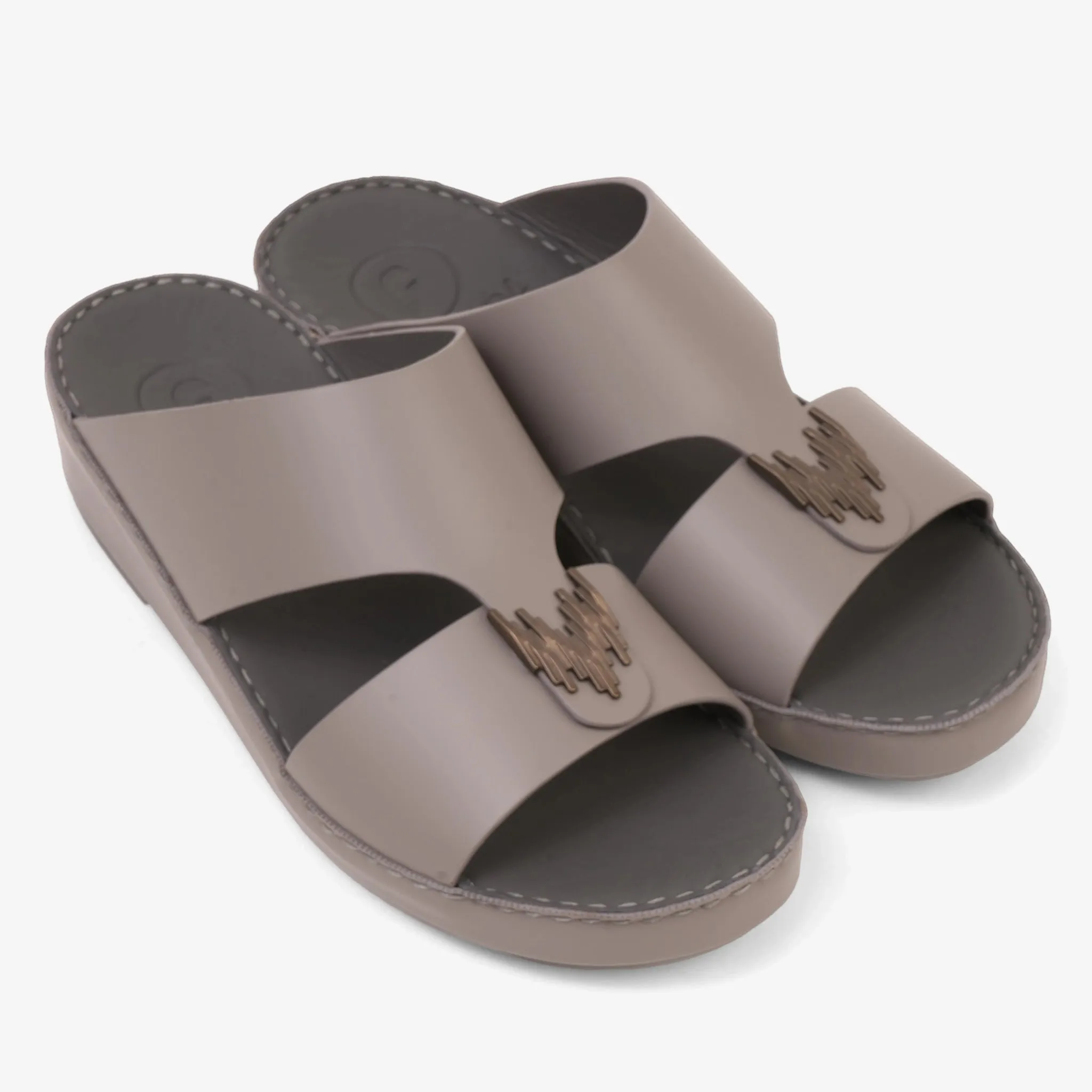 FARADA PREMIUM LEATHER 3D BUCKLE SANDALS LONDON SKY