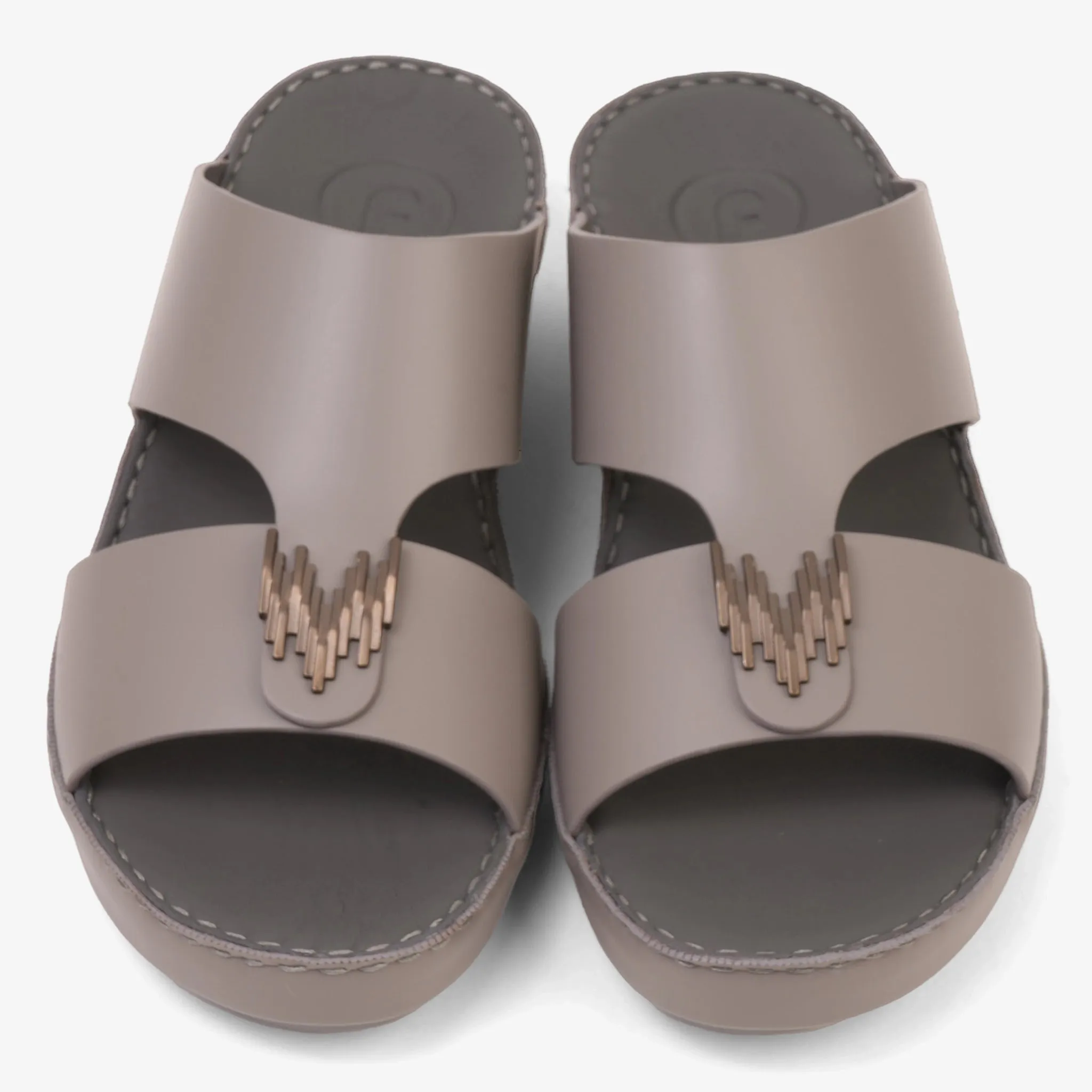 FARADA PREMIUM LEATHER 3D BUCKLE SANDALS LONDON SKY