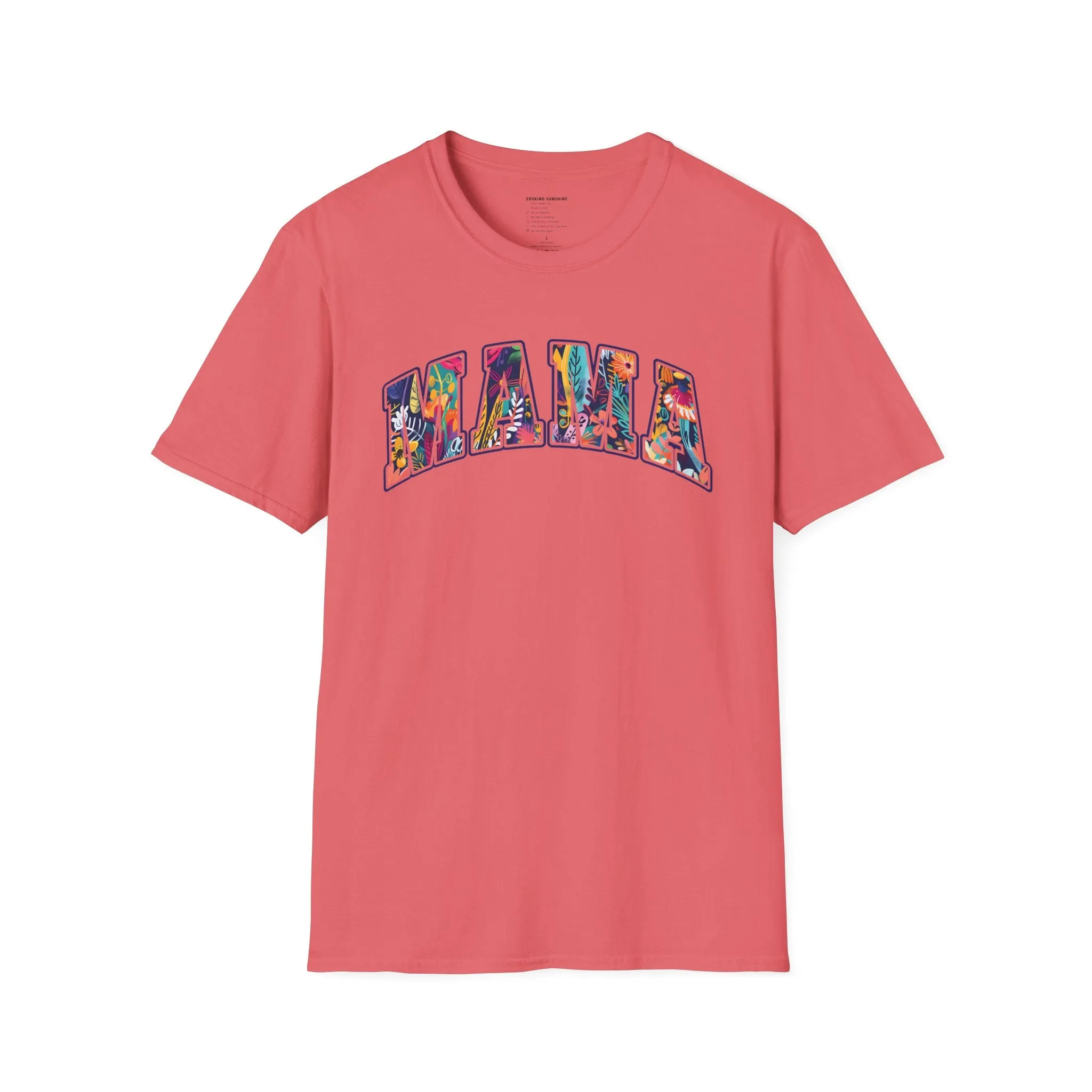 Floral "MAMA" Shirt  Bold, Bright, and Beautiful - Unisex Softstyle T-Shirt
