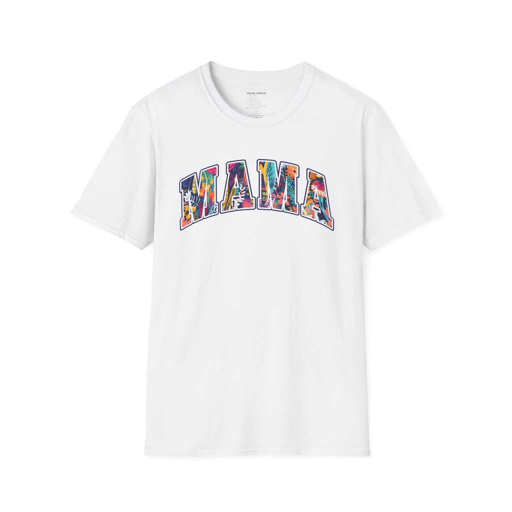 Floral "MAMA" Shirt  Bold, Bright, and Beautiful - Unisex Softstyle T-Shirt