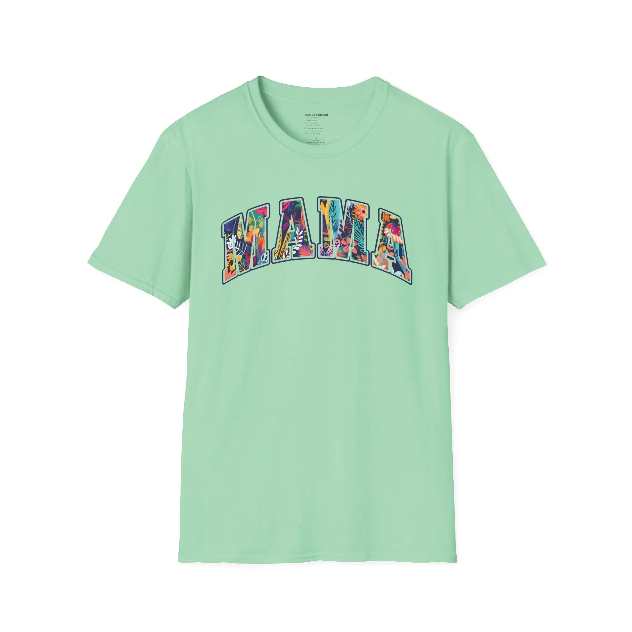 Floral "MAMA" Shirt  Bold, Bright, and Beautiful - Unisex Softstyle T-Shirt