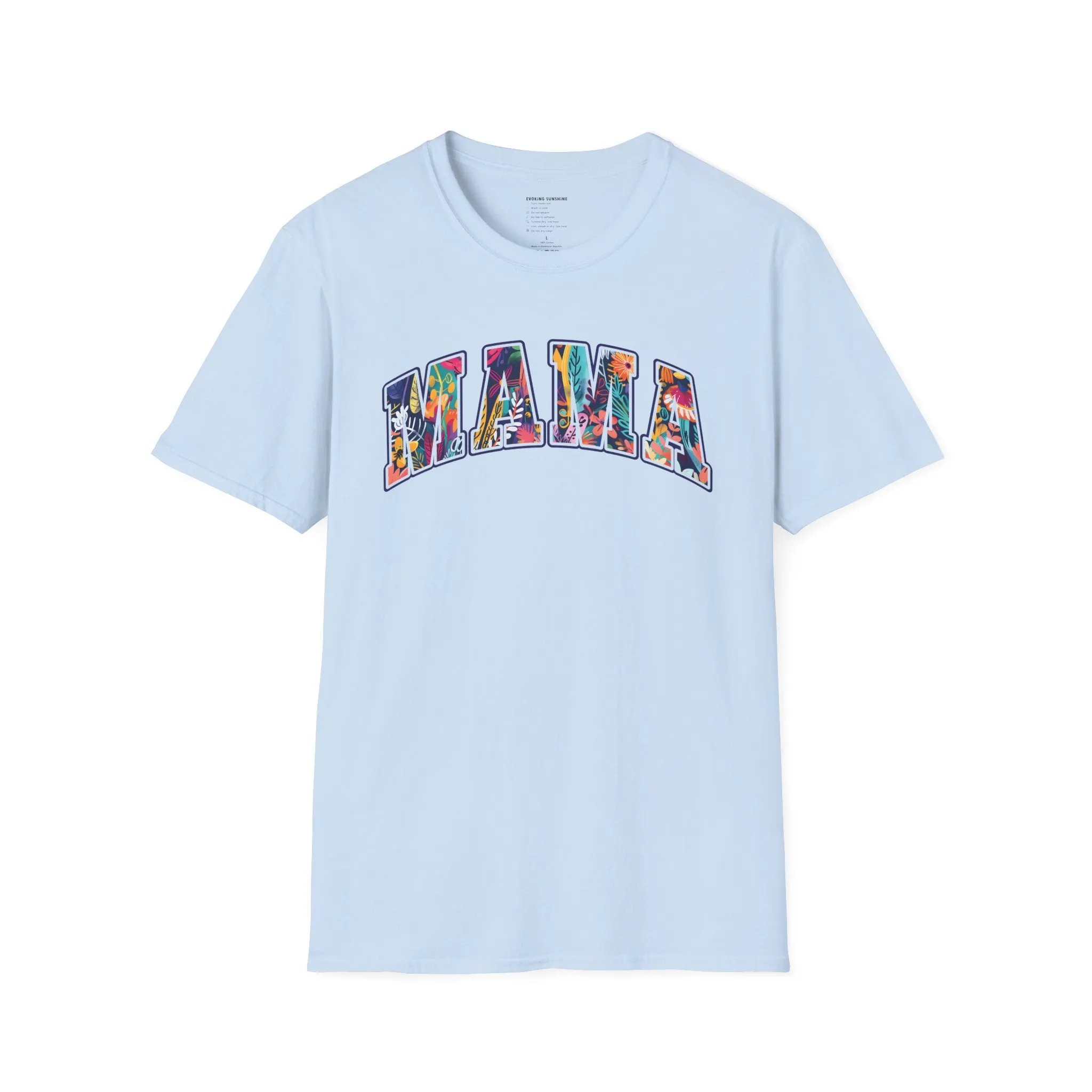 Floral "MAMA" Shirt  Bold, Bright, and Beautiful - Unisex Softstyle T-Shirt