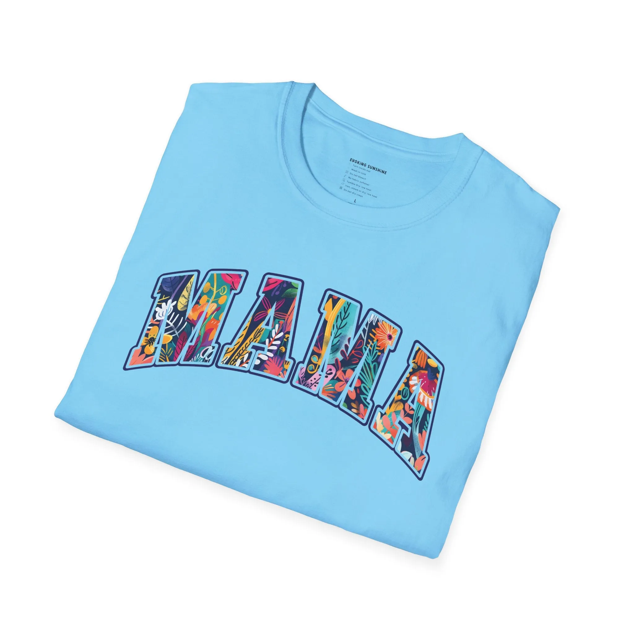 Floral "MAMA" Shirt  Bold, Bright, and Beautiful - Unisex Softstyle T-Shirt