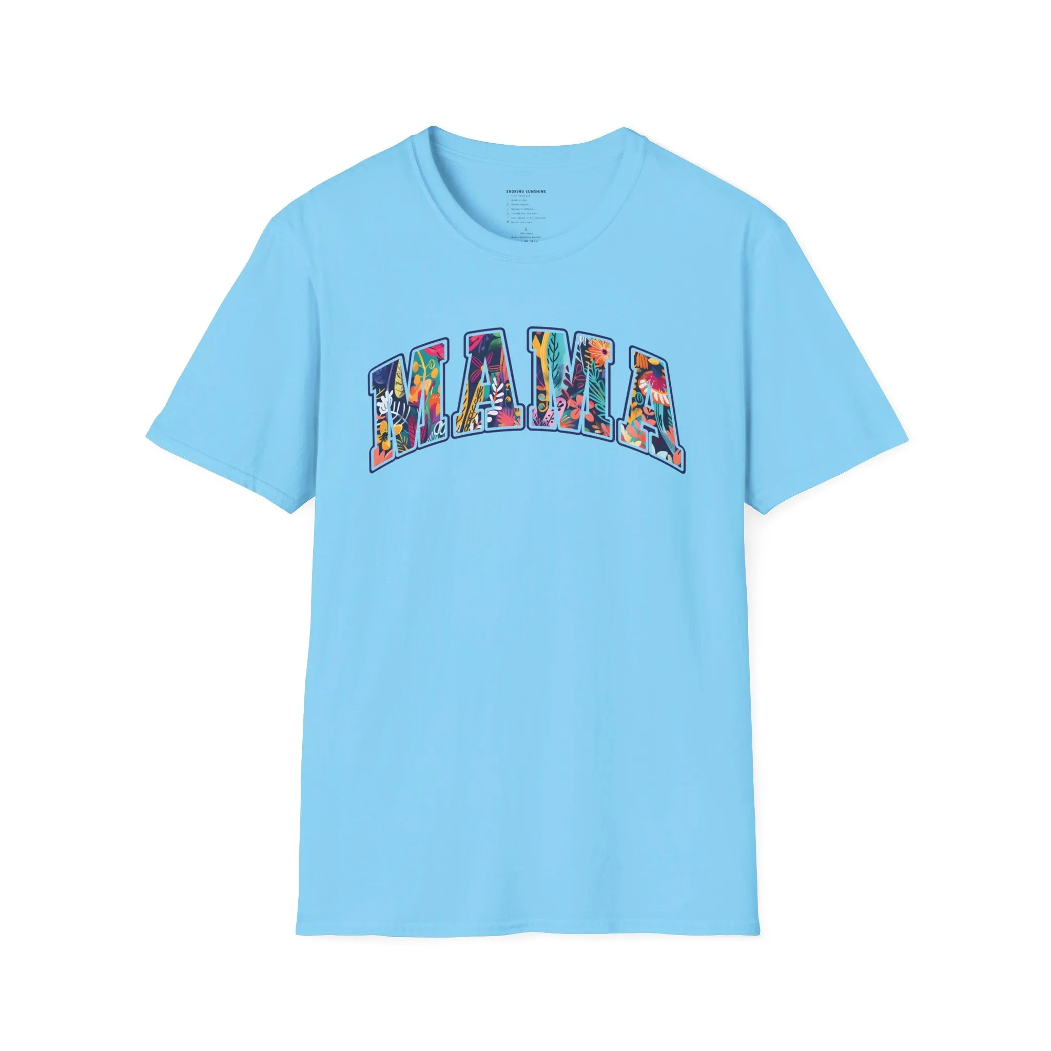 Floral "MAMA" Shirt  Bold, Bright, and Beautiful - Unisex Softstyle T-Shirt