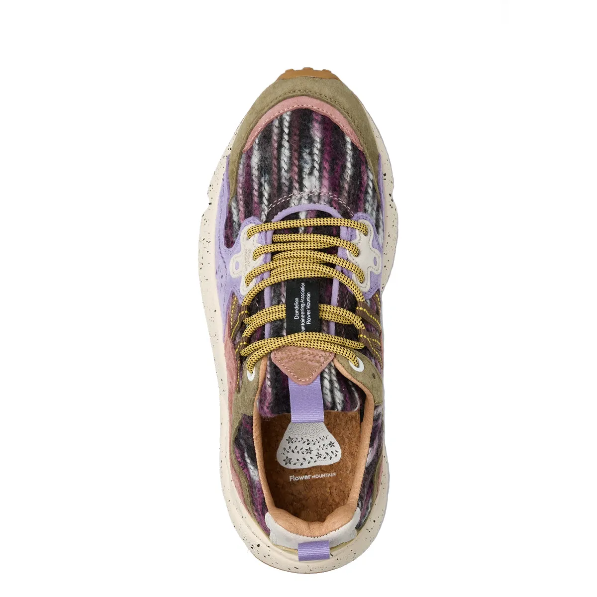 Flower Mountain - Sneakers Yamano 3 Suede Woolen Threads Light Brown Violet - 201781729 - LIGHT/BROWN-VIOLET