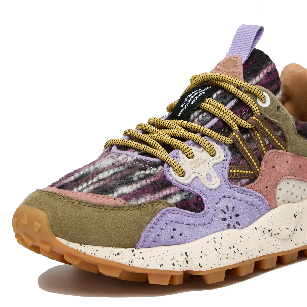 Flower Mountain - Sneakers Yamano 3 Suede Woolen Threads Light Brown Violet - 201781729 - LIGHT/BROWN-VIOLET