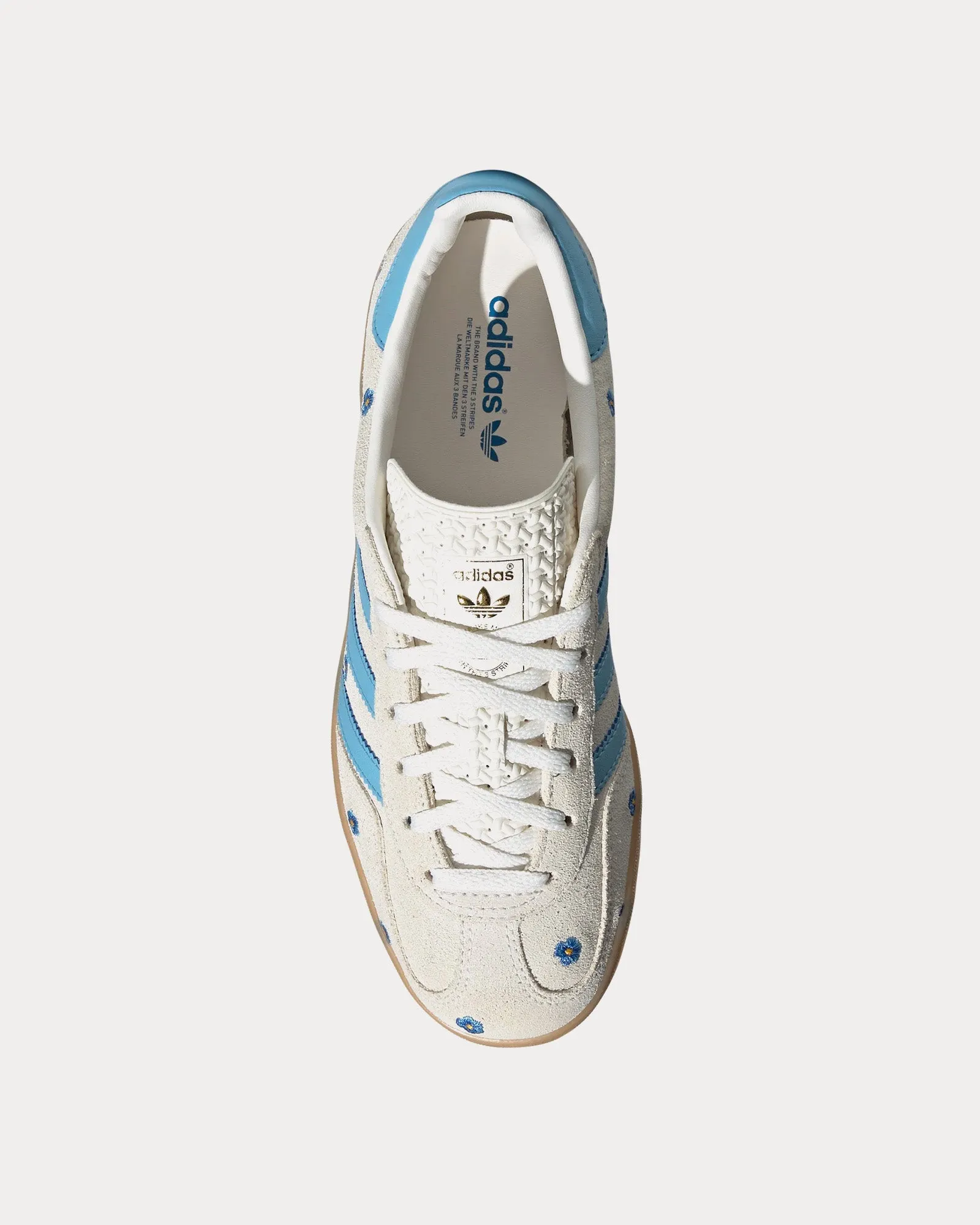 Gazelle Indoor Beige / Light Blue / Gum Low Top Sneakers