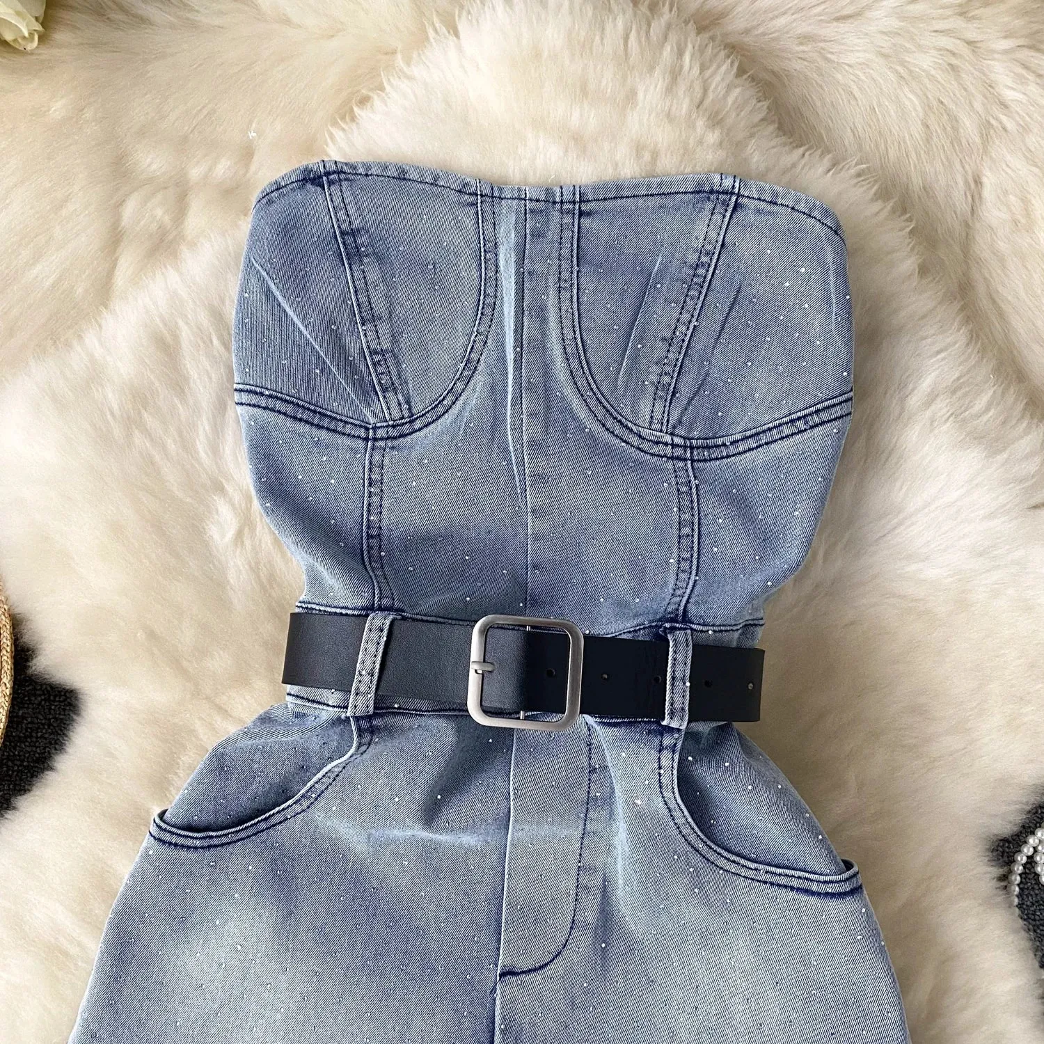 Glam Denim Playsuit